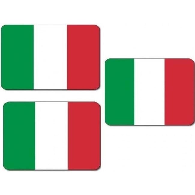 3x Tapis de Souris Drapeau Italie Tricolore Vert Blanc Rouge PC Bureau Maison