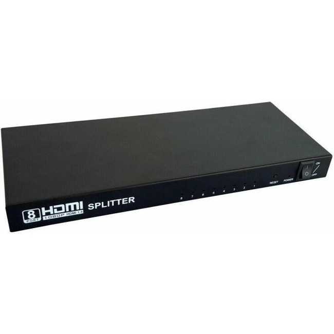 Répartiteur de signal HDMI Hub FULL HD 1080P 8 sorties 3D 1x8 amplifiées 2